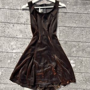 Vintage 90’s Grunge style Sparkly Sheer dress with corset tie back